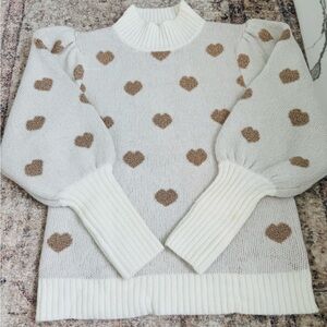 Anthropologie heart sweater/Valentine’s Day small